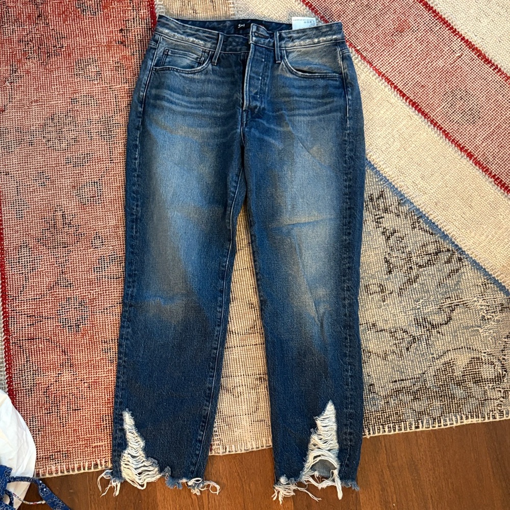 3x1 Distressed Blue Jeans in size 27